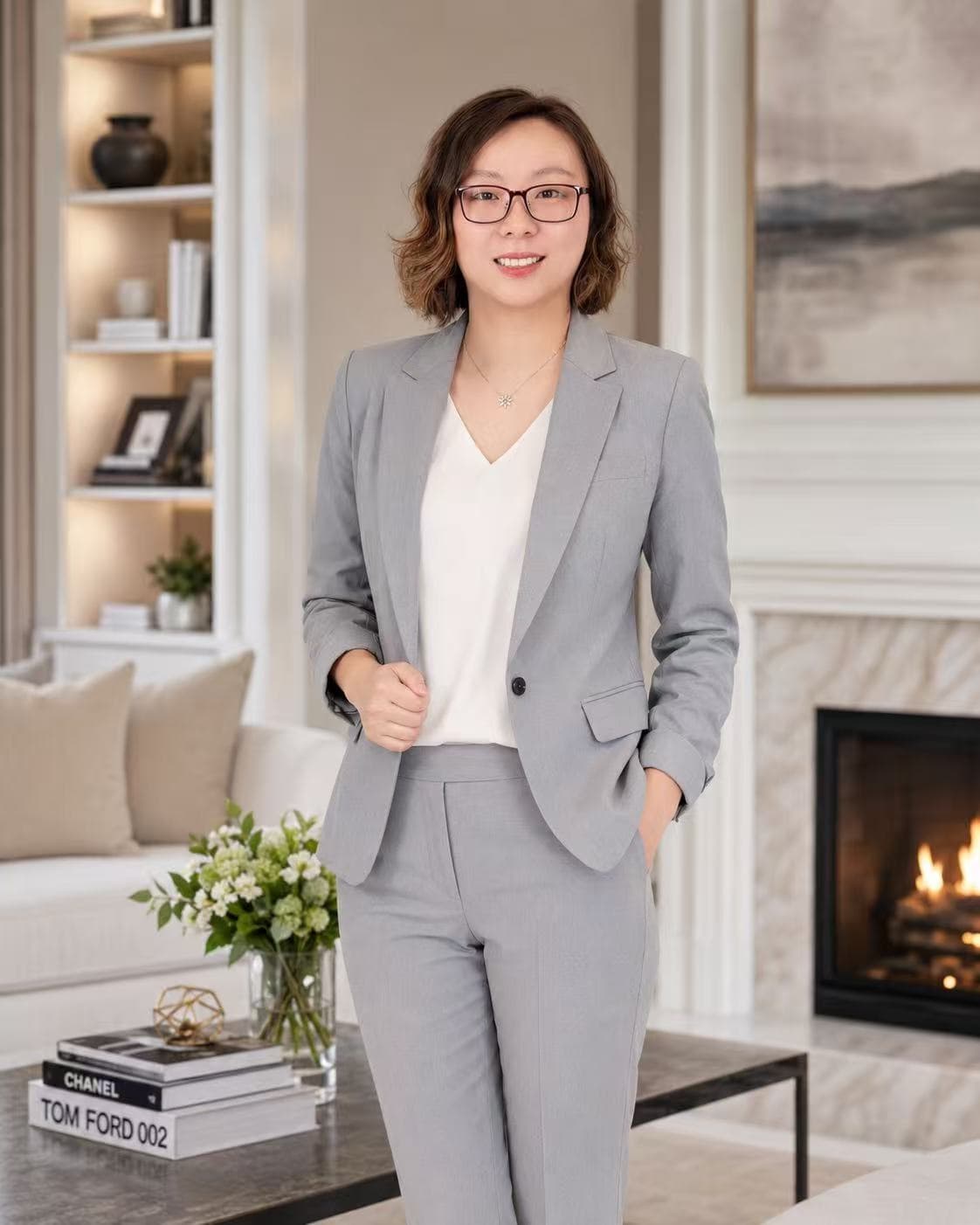 Kerri Lu in a staged interior
